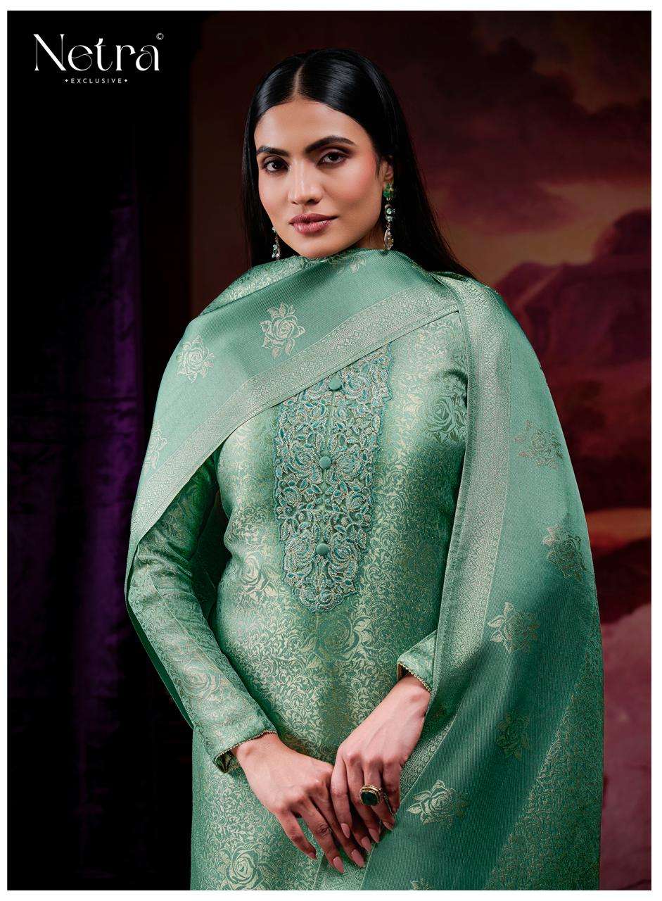 Jenika Netra Bemberg Silk Pant Style Suits Wholesaler Ahmedabad