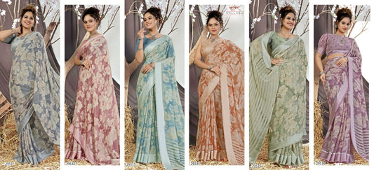 Jenisha Vol 3 Vallabhi Prints Georgette Sarees Exporter Gujarat