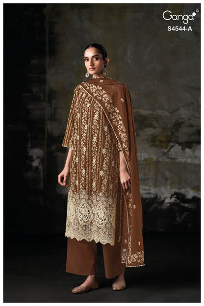 Jeniya 4544 Ganga Cotton Plazzo Style Suits Wholesaler Gujarat