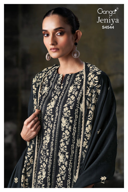 Jeniya 4544 Ganga Cotton Plazzo Style Suits Wholesaler Gujarat