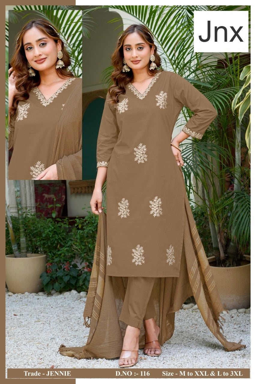 Jennie Jnx Dhabu Cotton Readymade Pant Style Suits Exporter Ahmedabad