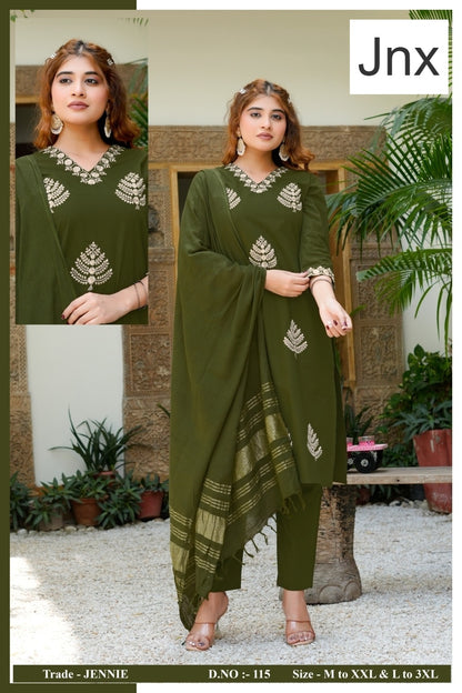 Jennie Jnx Dhabu Cotton Readymade Pant Style Suits Exporter Ahmedabad
