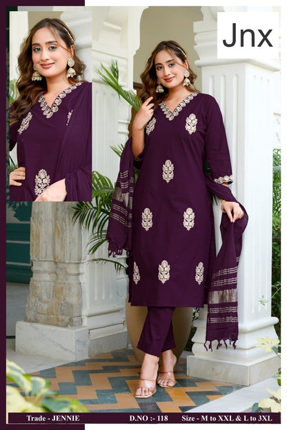 Jennie Jnx Dhabu Cotton Readymade Pant Style Suits Exporter Ahmedabad