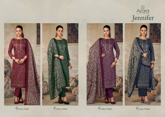 Jennifer Radhika Fashion Azara Zam Cotton Karachi Salwar Suits Supplier Ahmedabad