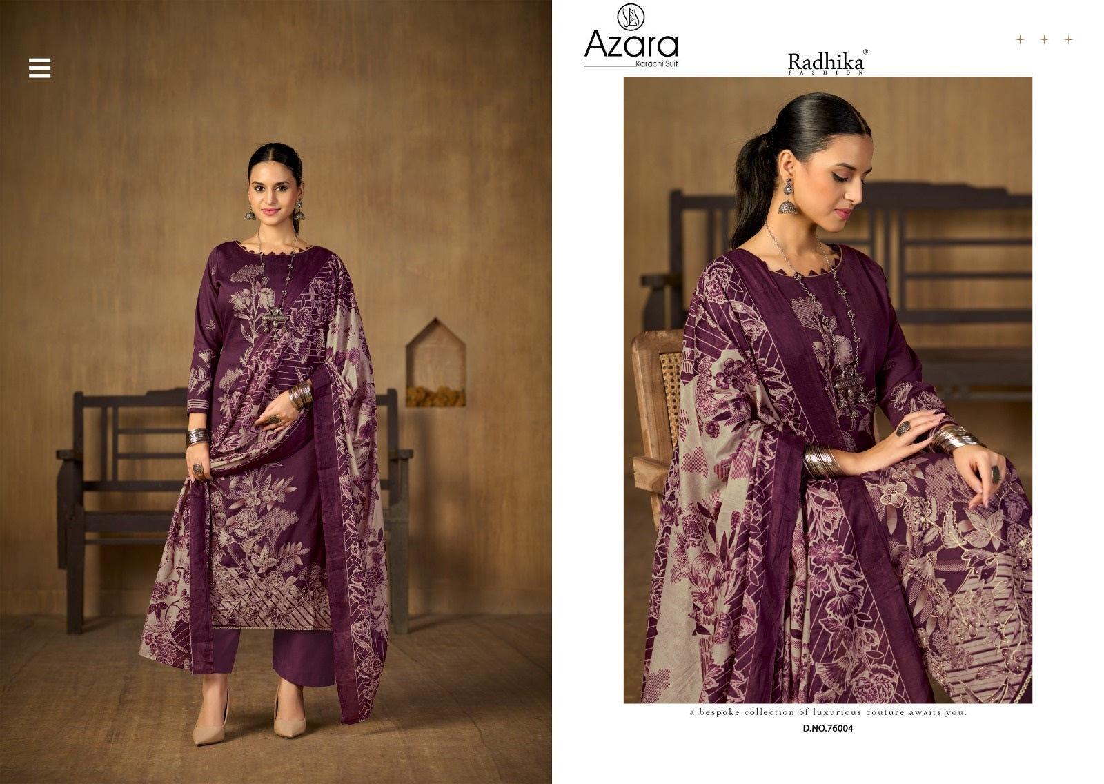 Jennifer Vol 2 Radhika Fashion Azara Zam Cotton Karachi Salwar Suits Exporter India