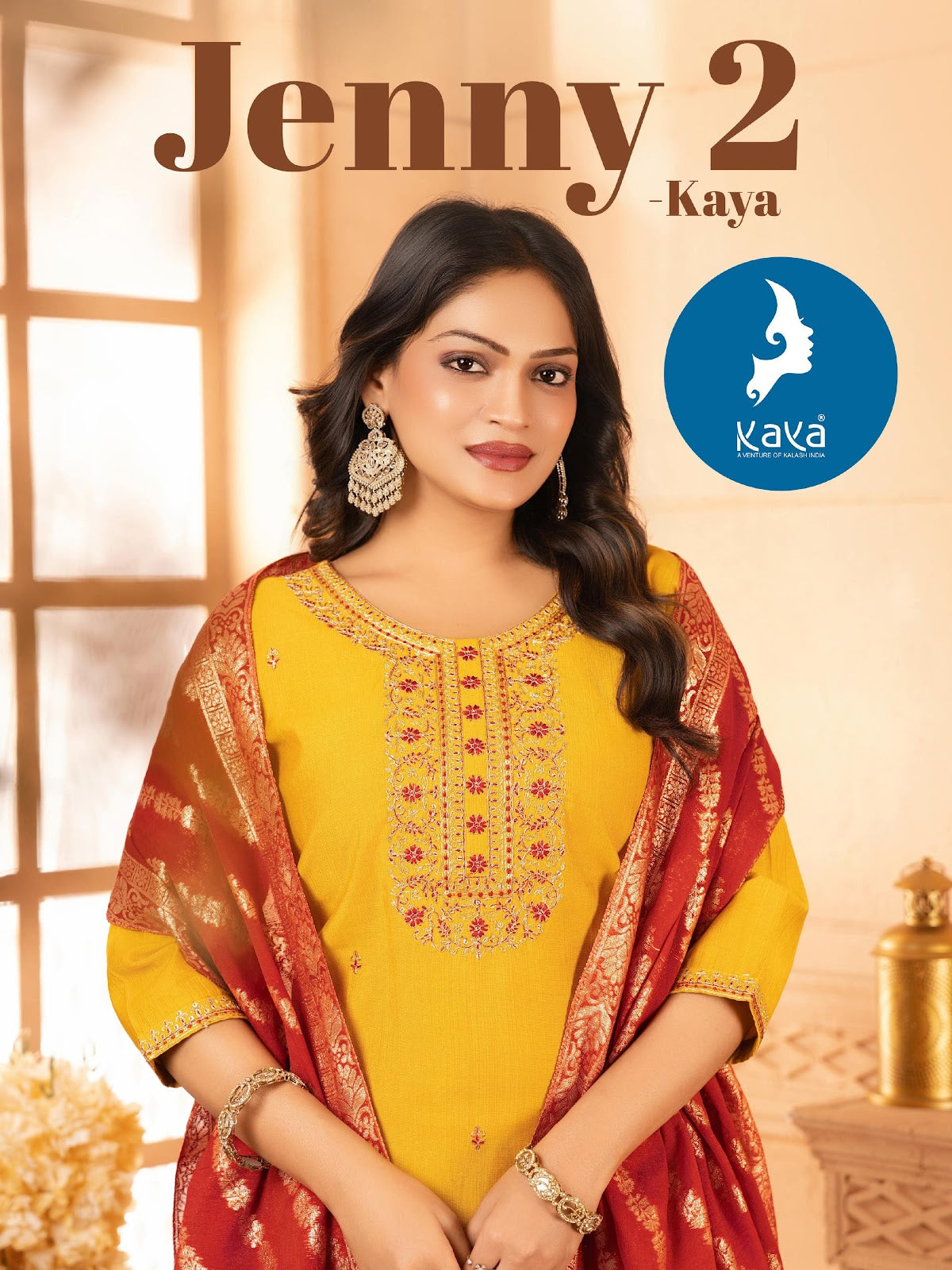 Jenny 2 Kaya Vertican Readymade Pant Style Suits Wholesaler