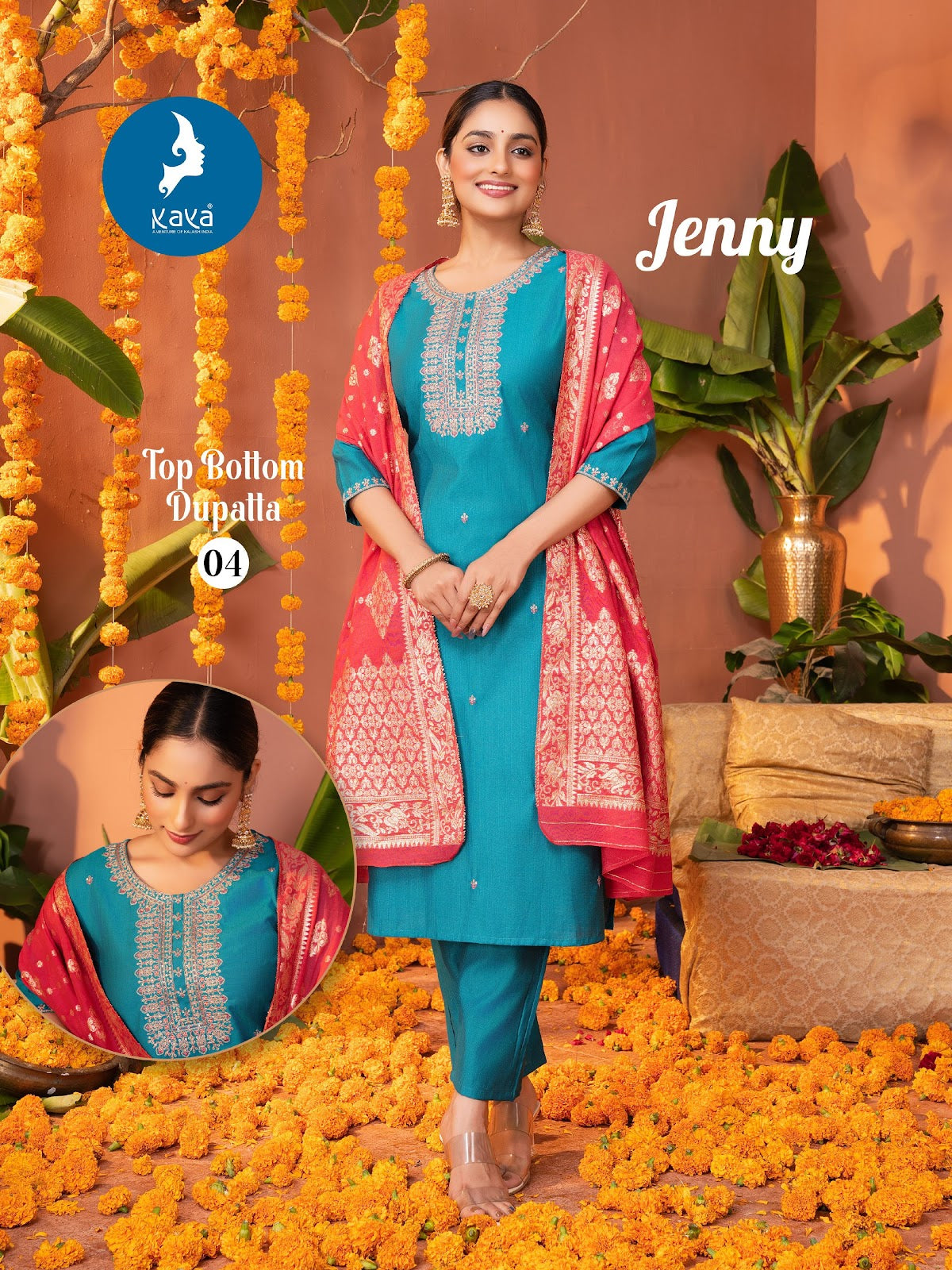 Jenny Kaya Vertican Readymade Pant Style Suits Wholesale Rate