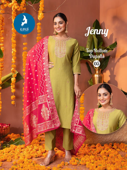 Jenny Kaya Vertican Readymade Pant Style Suits Wholesale Rate