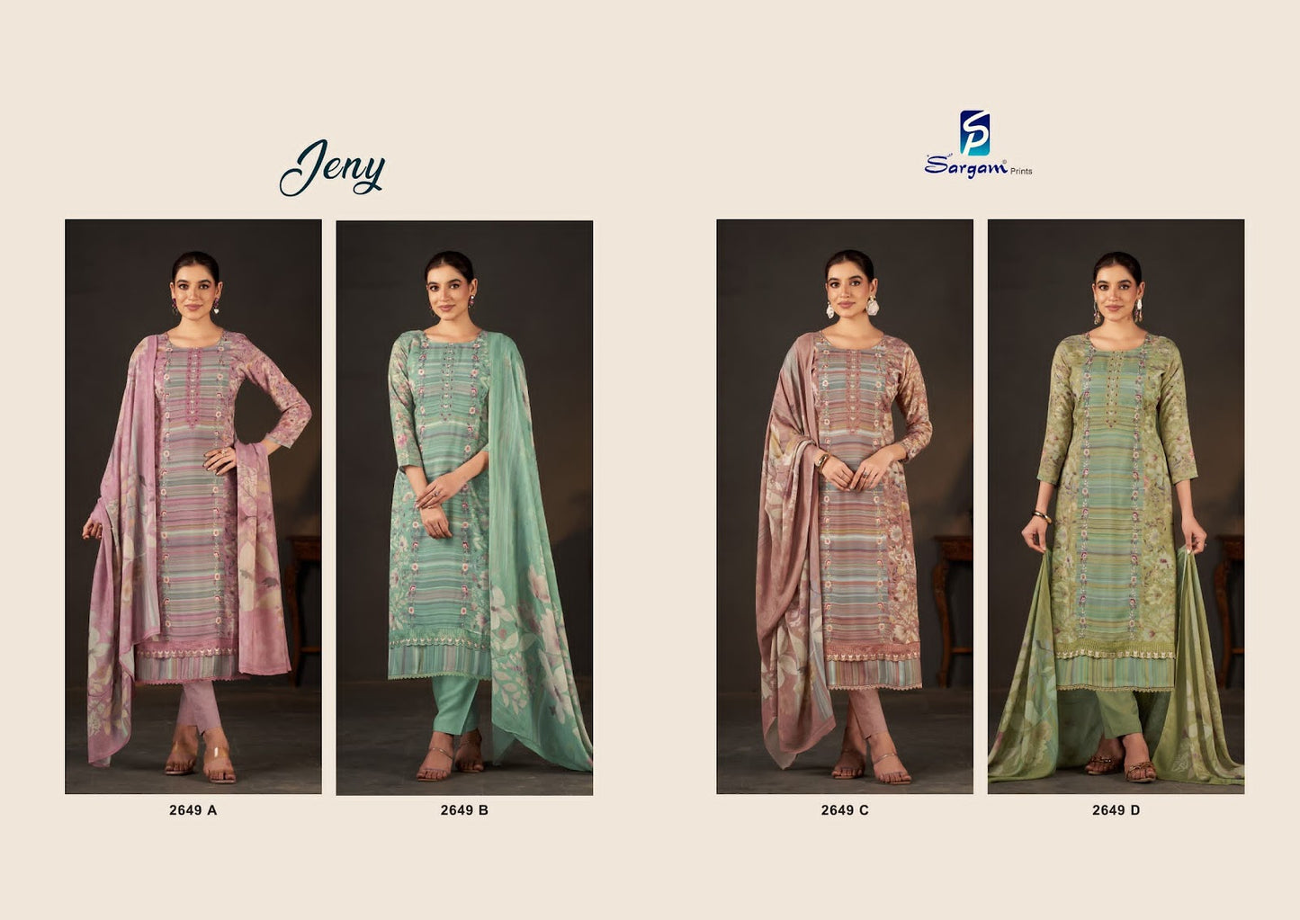 Jeny Sargam Prints Pure Viscose Pant Style Suits Supplier