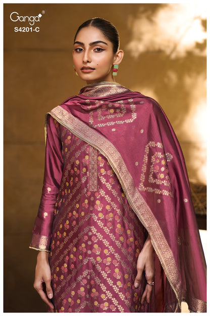 Jerica 4201 Ganga Premium Viscose Plazzo Style Suits Manufacturer India