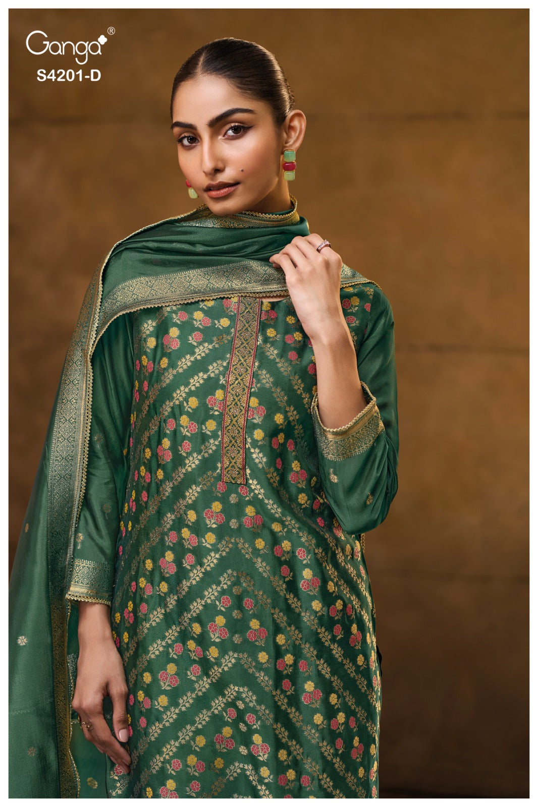 Jerica 4201 Ganga Premium Viscose Plazzo Style Suits Manufacturer India