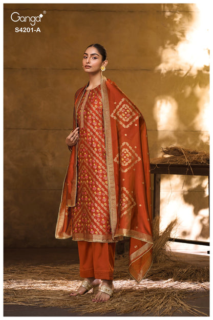 Jerica 4201 Ganga Premium Viscose Plazzo Style Suits Manufacturer India