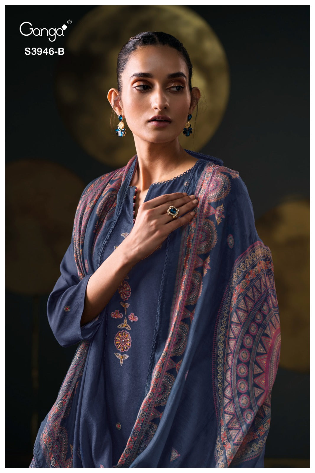 Jerusha 3946 Ganga Wool Pashmina Suits Wholesale