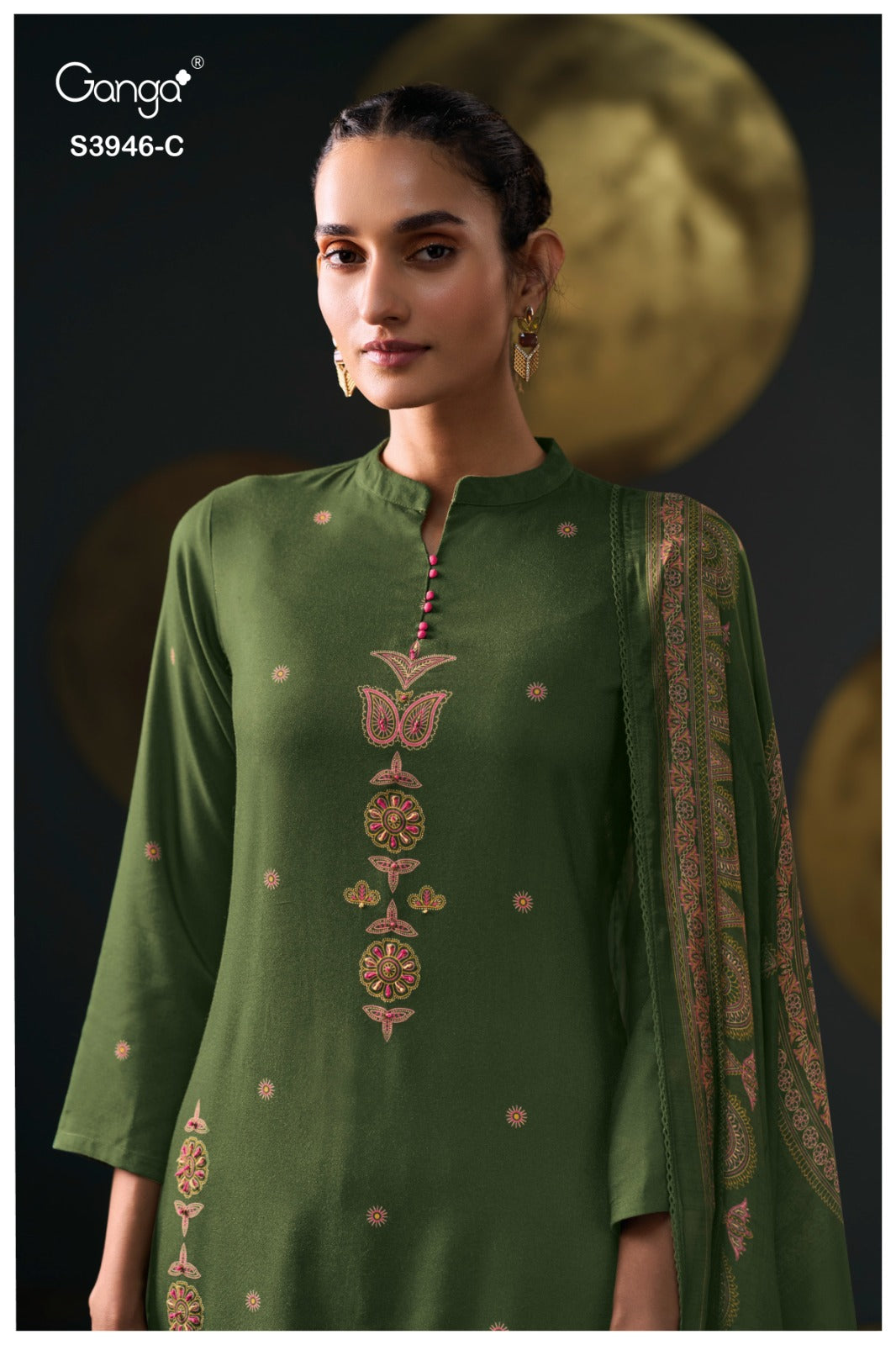 Jerusha 3946 Ganga Wool Pashmina Suits Wholesale