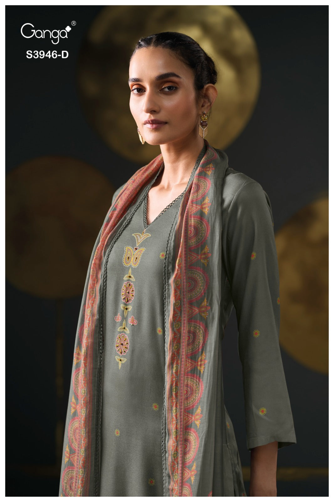 Jerusha 3946 Ganga Wool Pashmina Suits Wholesale