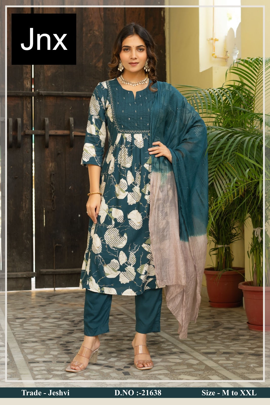 Jeshvi Jnx Vertican Readymade Pant Style Suits Exporter