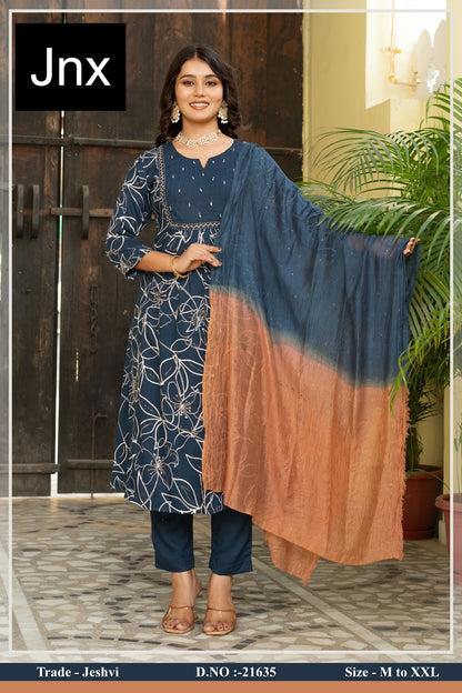 Jeshvi Jnx Vertican Readymade Pant Style Suits Exporter