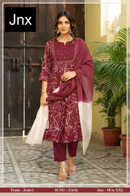 Jeshvi Jnx Vertican Readymade Pant Style Suits Exporter