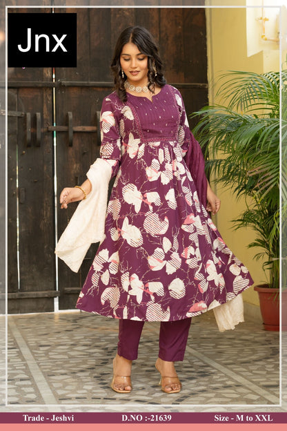 Jeshvi Jnx Vertican Readymade Pant Style Suits Exporter