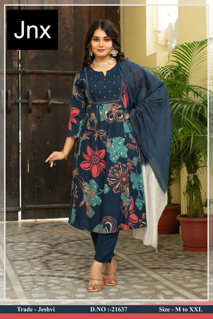 Jeshvi Jnx Vertican Readymade Pant Style Suits Exporter