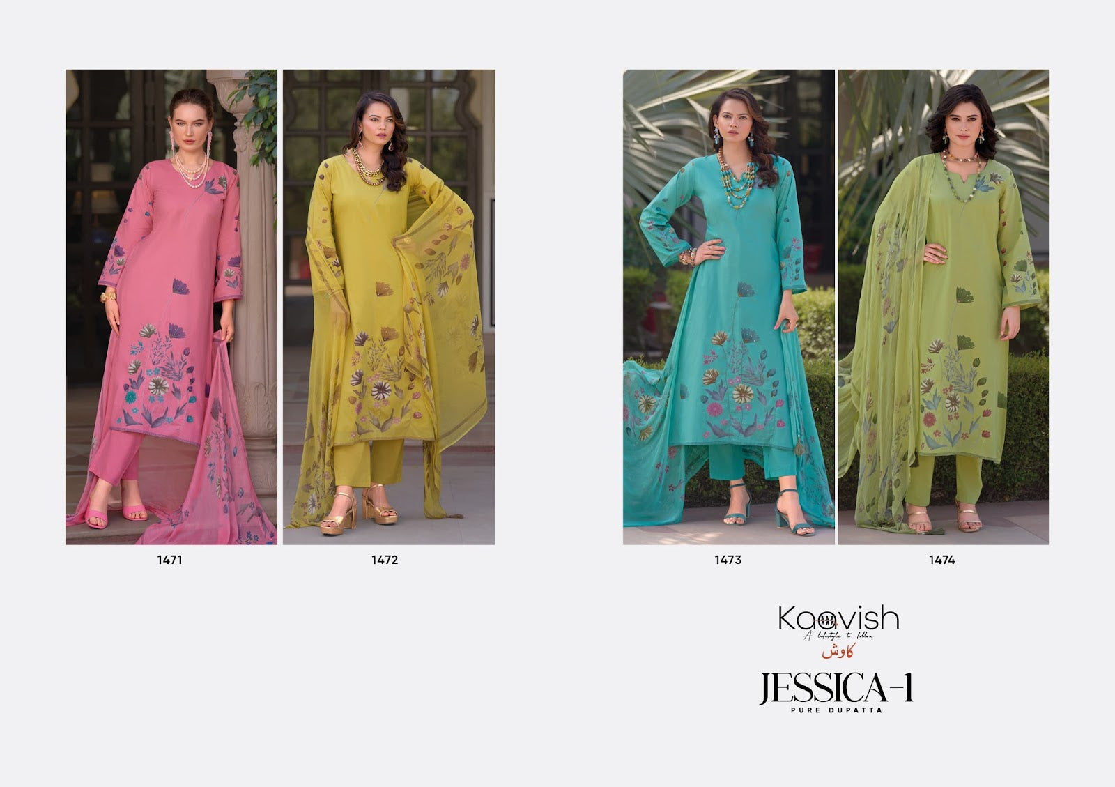 Jesscia 1 Kaavish Pure Lawn Pant Style Suits Exporter Ahmedabad