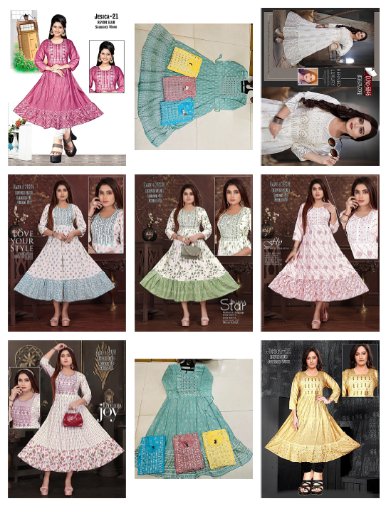Jessica 121124 Ayg Reyon Anarkali Kurtis Wholesale Price