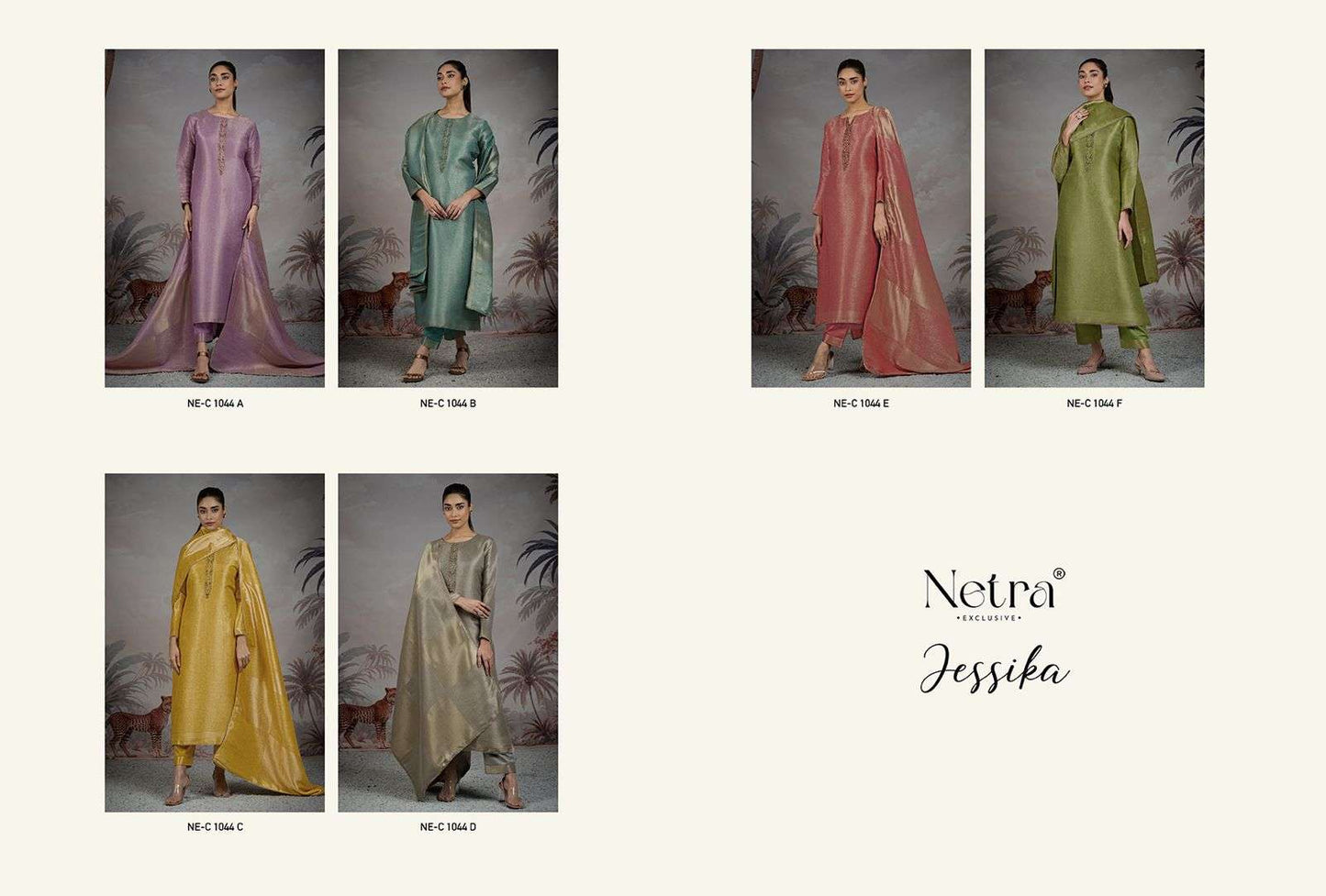 Jessika Netra Premium Bemberg Pant Style Suits Wholesale Rate