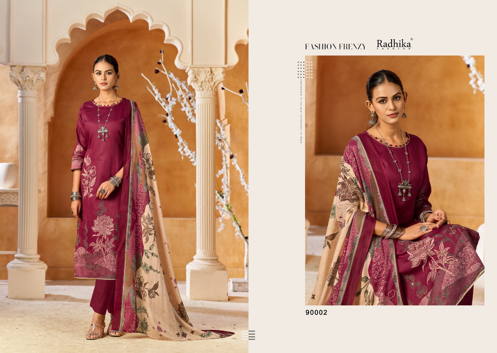 Jessika Vol 2 Radhika Fashion Azara Jam Cotton Pant Style Suits Manufacturer Ahmedabad