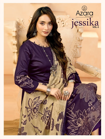 Jessika Vol 3 Radhika Fashion Azara Jam Cotton Karachi Salwar Suits Wholesale Price