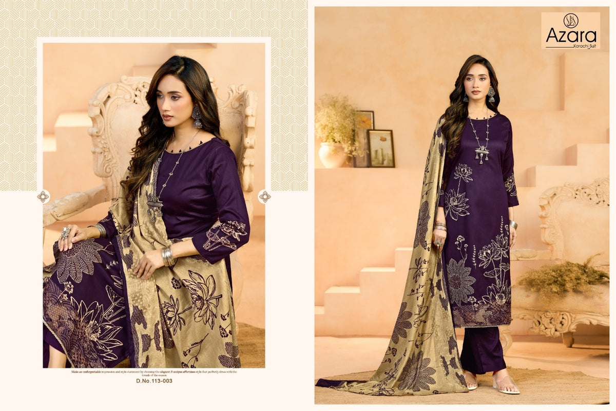 Jessika Vol 3 Radhika Fashion Azara Jam Cotton Karachi Salwar Suits Wholesale Price