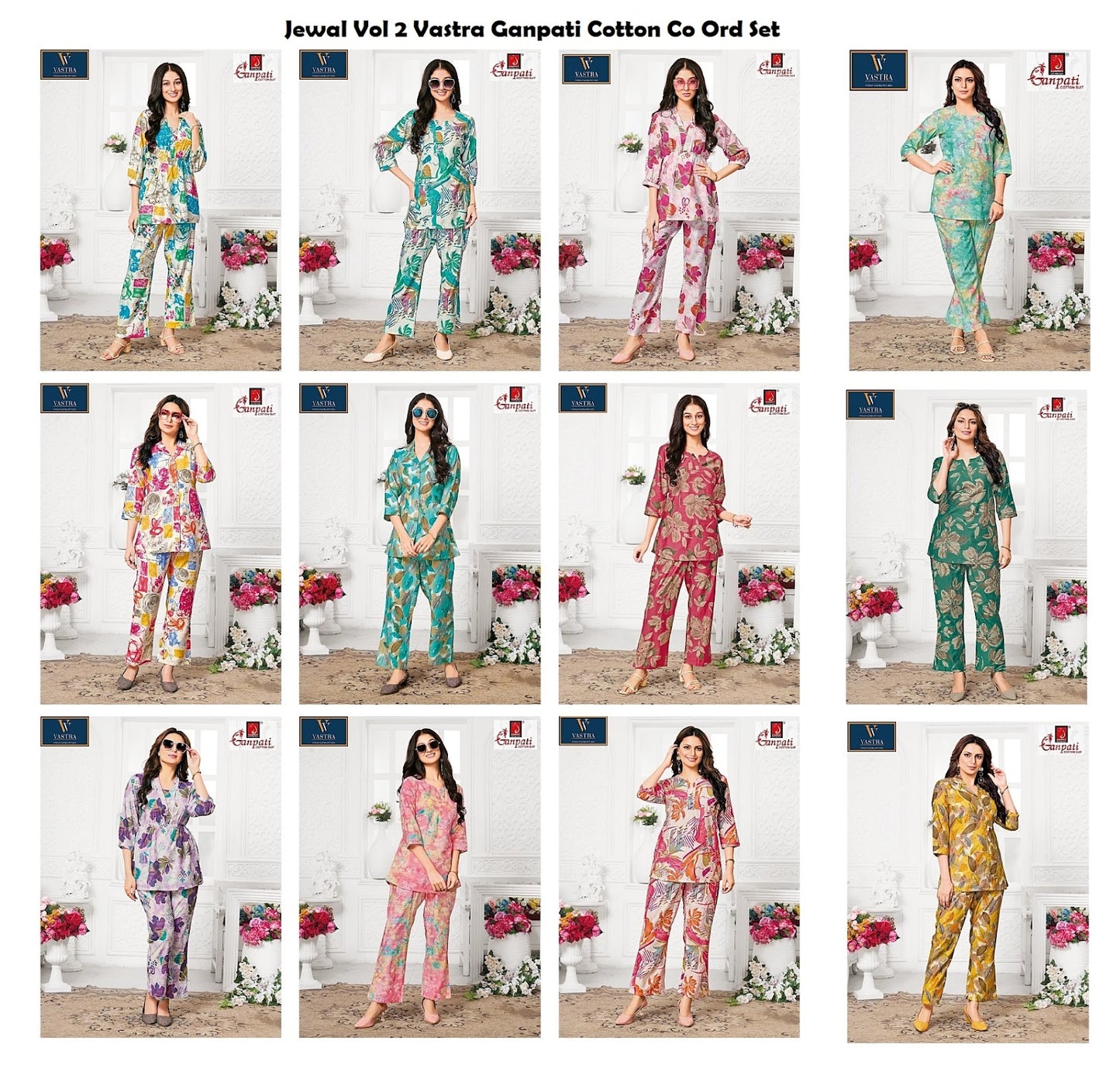 Jewal Vol 2 Vastra Ganpati Cotton Vatican Co Ord Set Manufacturer Ahmedabad