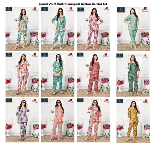 Jewal Vol 2 Vastra Ganpati Cotton Vatican Co Ord Set Manufacturer Ahmedabad