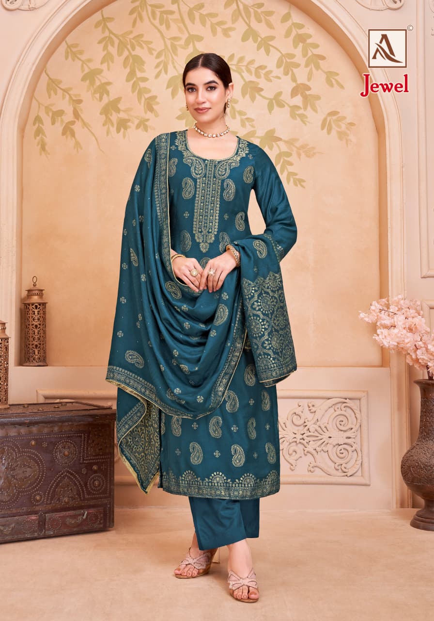 Jewel Alok Viscose Pashmina Suits Exporter India