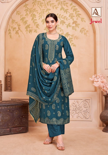 Jewel Alok Viscose Pashmina Suits Exporter India