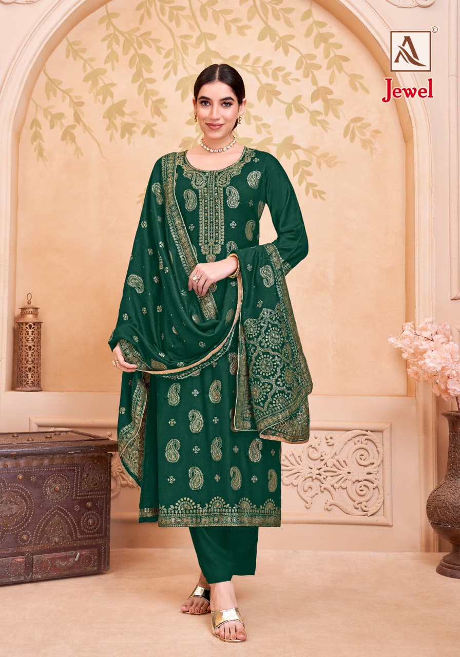 Jewel Alok Viscose Pashmina Suits Exporter India