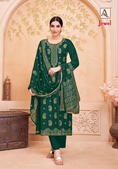 Jewel Alok Viscose Pashmina Suits Exporter India