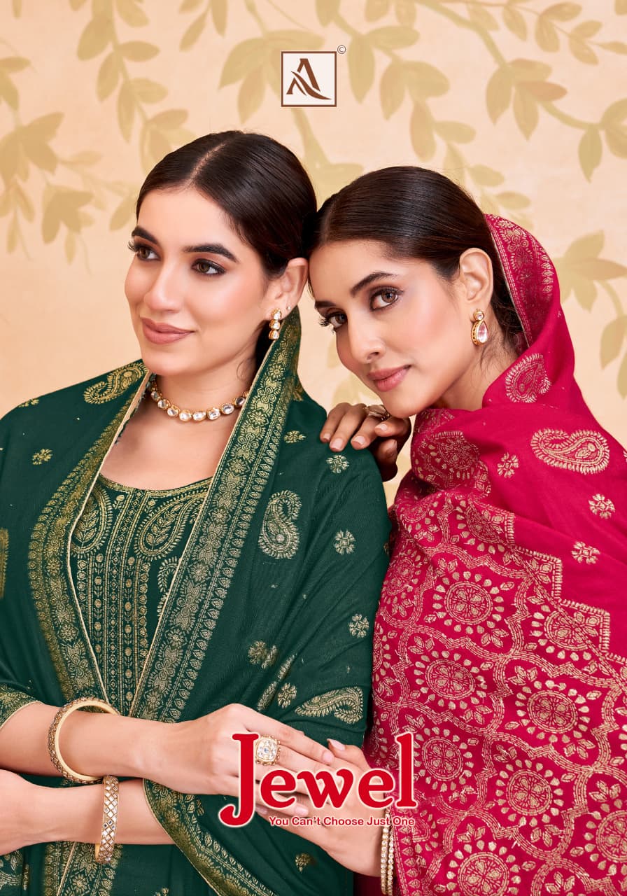 Jewel Alok Viscose Pashmina Suits Exporter India