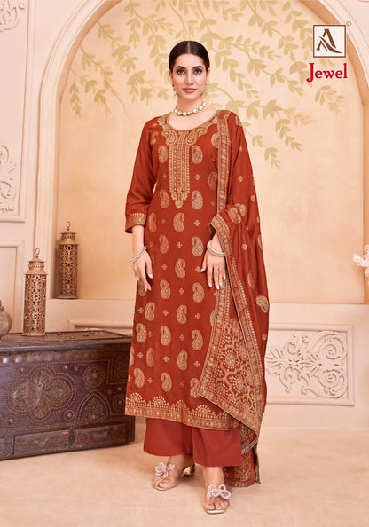 Jewel Alok Viscose Pashmina Suits Exporter India