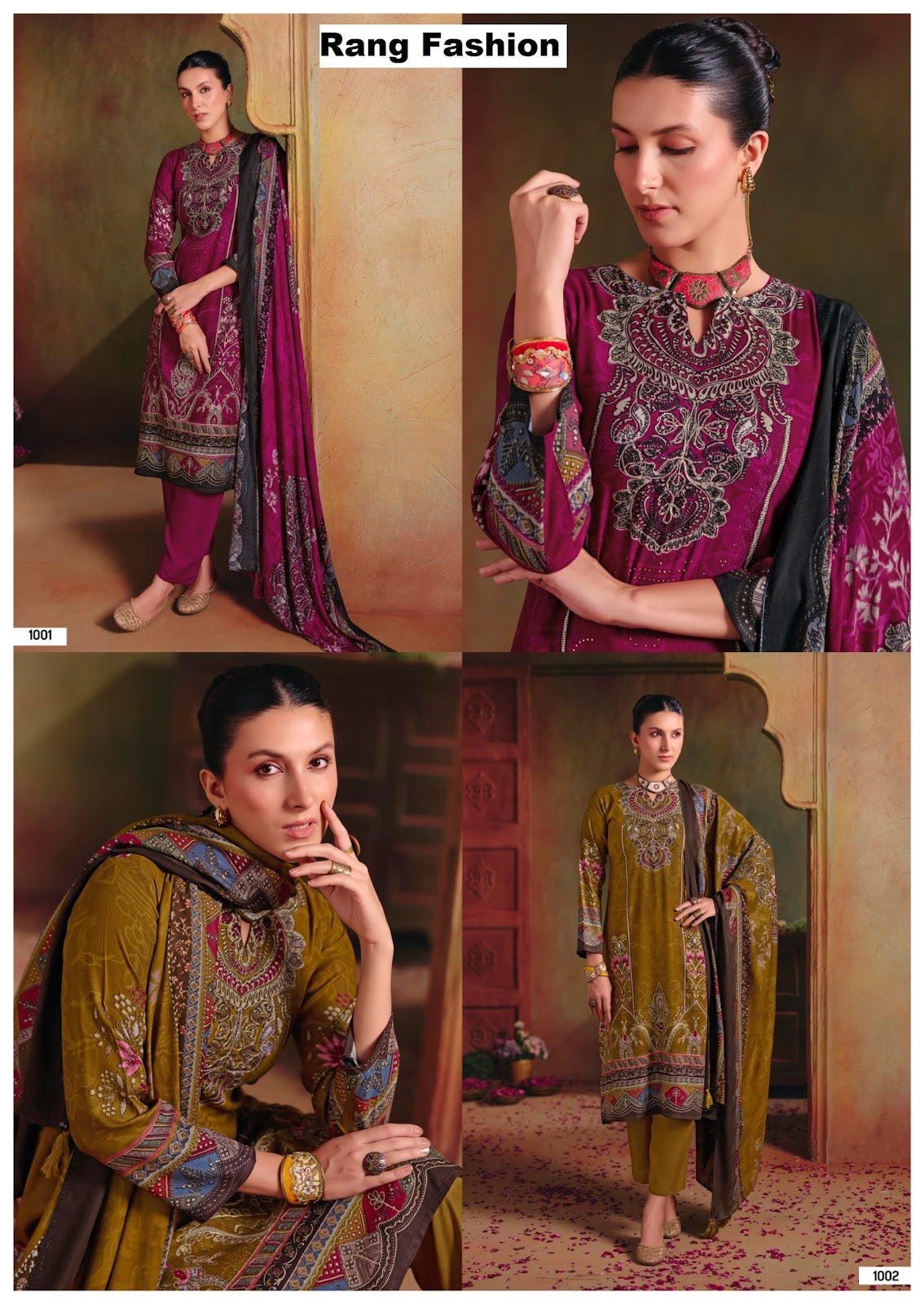 Jewel Rang Fashion Pashmina Suits Wholesale Price