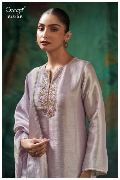 Jeyra S4510 Ganga Bemberg Silk Pant Style Suits Wholesale Price