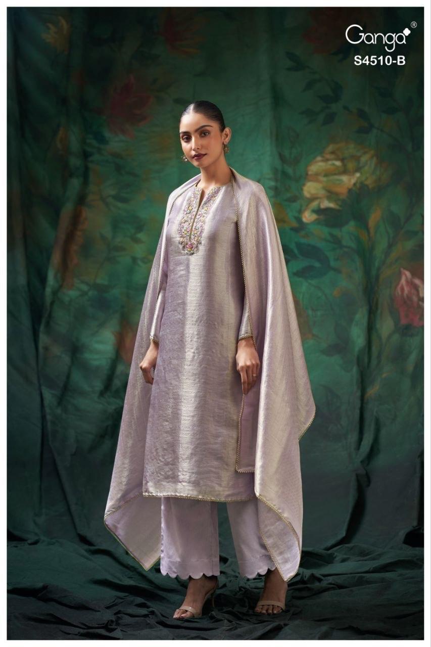 Jeyra S4510 Ganga Bemberg Silk Pant Style Suits Wholesale Price