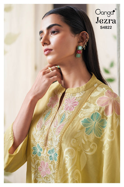 Jezra S4822 Ganga Bemberg Pant Style Suits Exporter