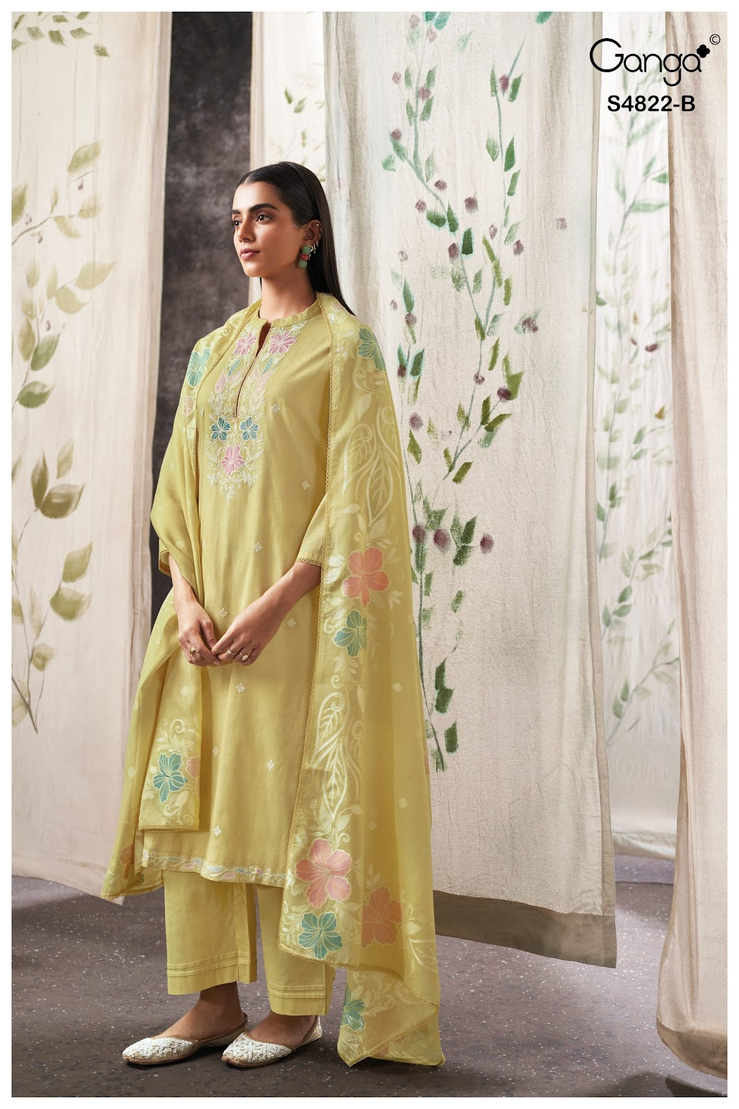 Jezra S4822 Ganga Bemberg Pant Style Suits Exporter
