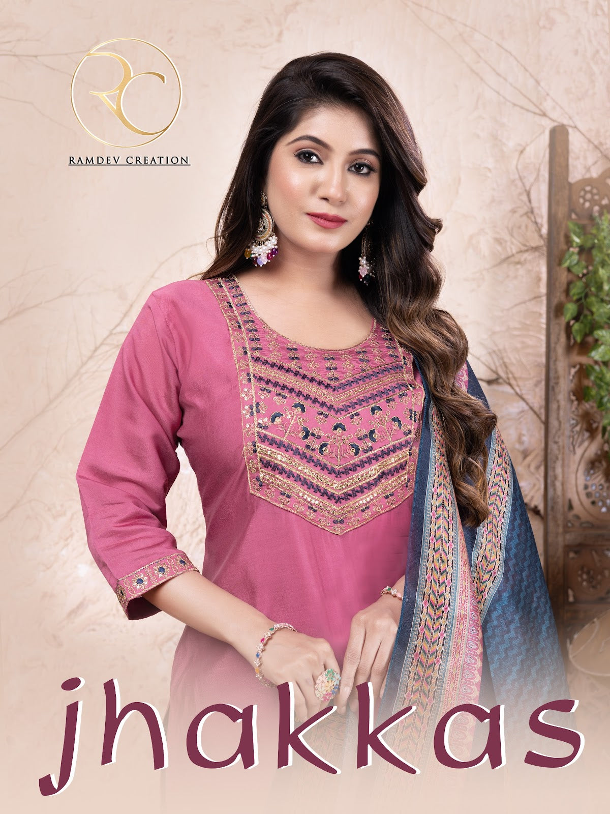 Jhakkas Ramdev Creation Silk Readymade Pant Style Suits Supplier