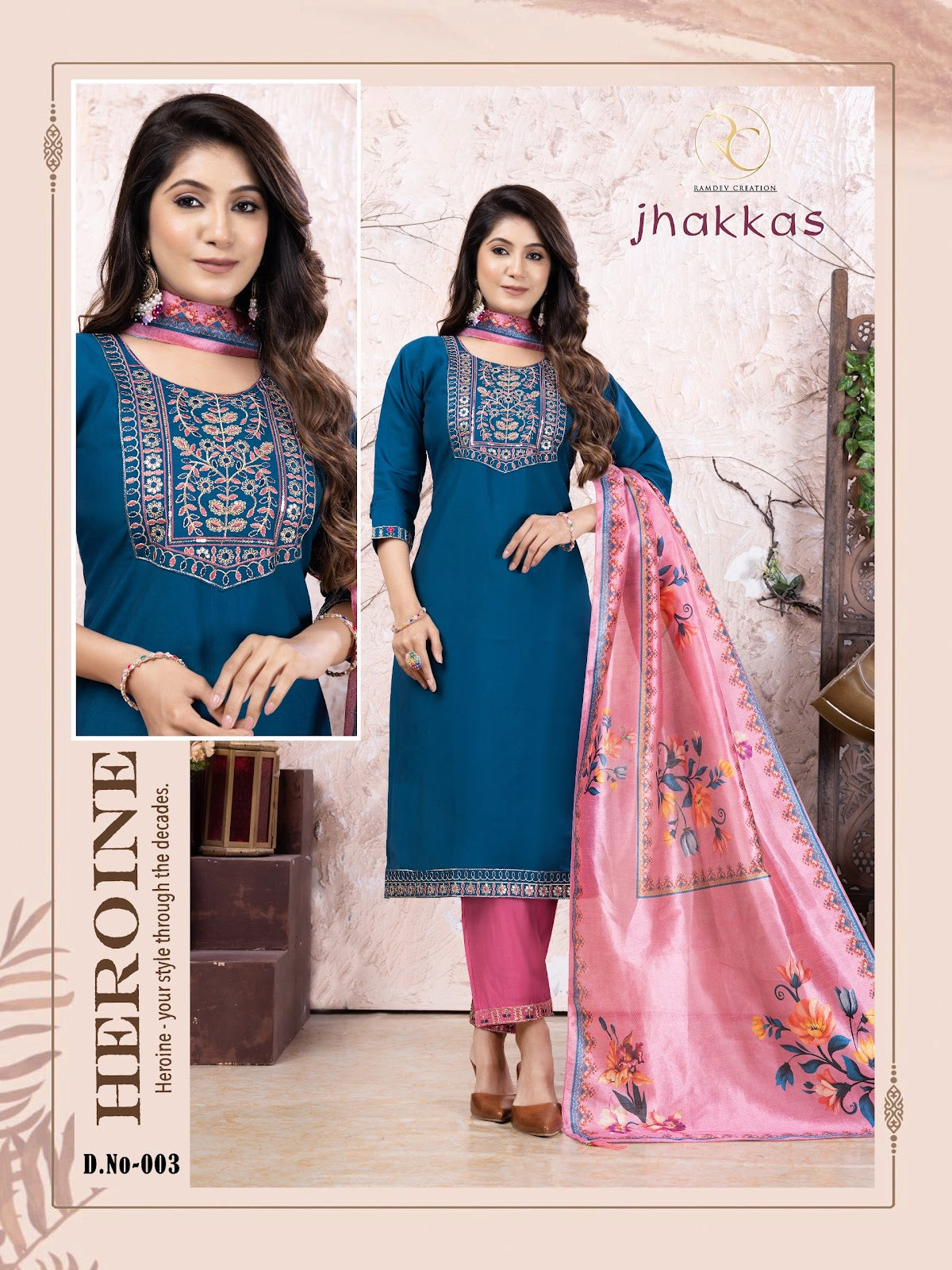 Jhakkas Ramdev Creation Silk Readymade Pant Style Suits Supplier