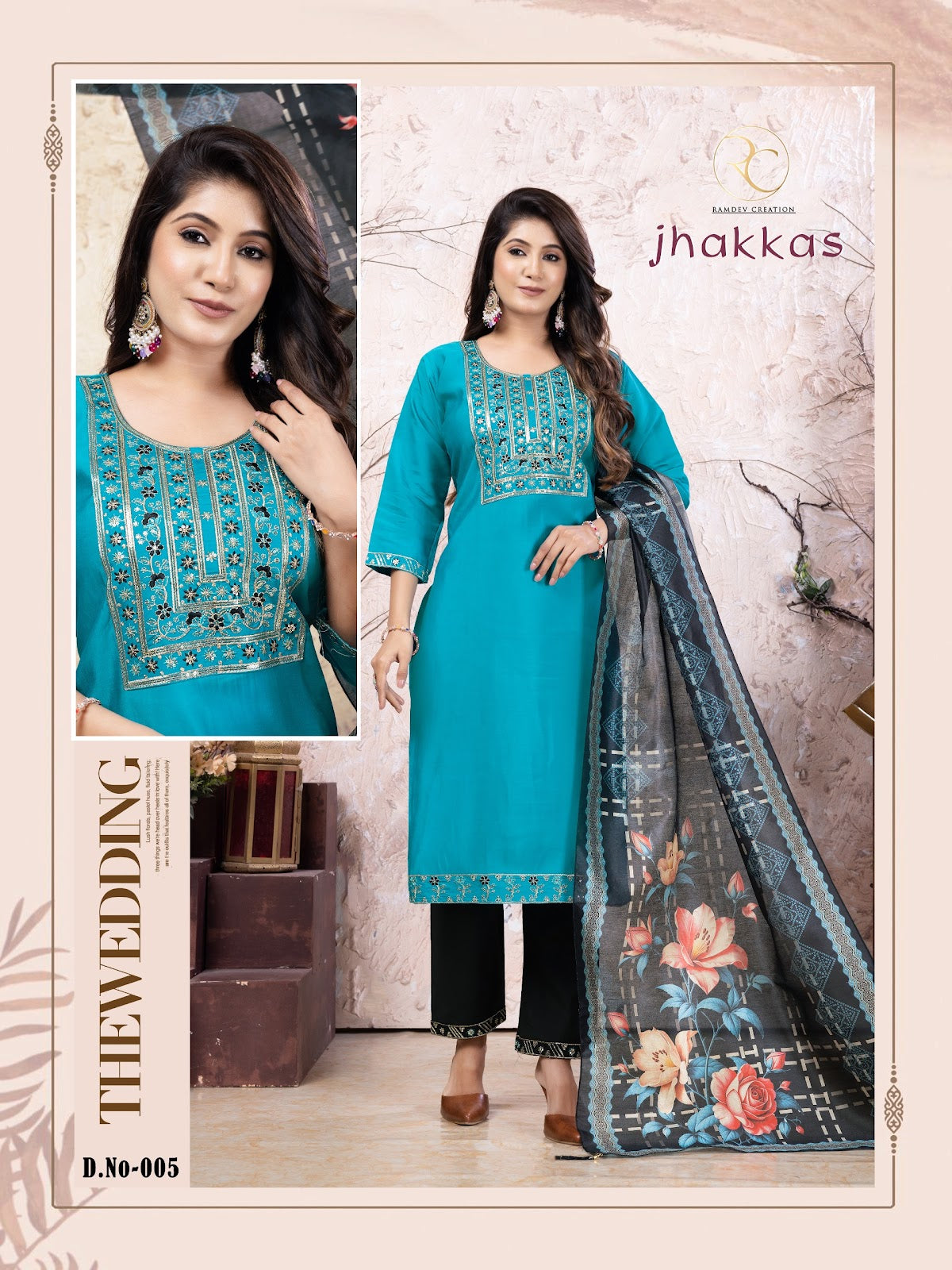 Jhakkas Ramdev Creation Silk Readymade Pant Style Suits Supplier