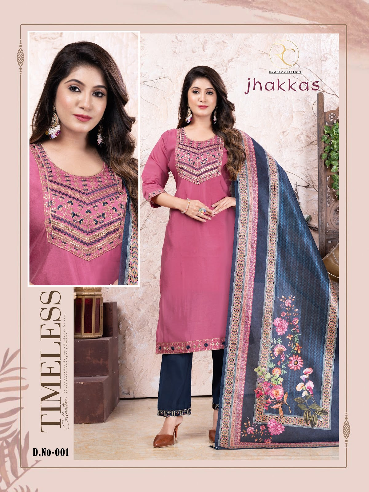 Jhakkas Ramdev Creation Silk Readymade Pant Style Suits Supplier