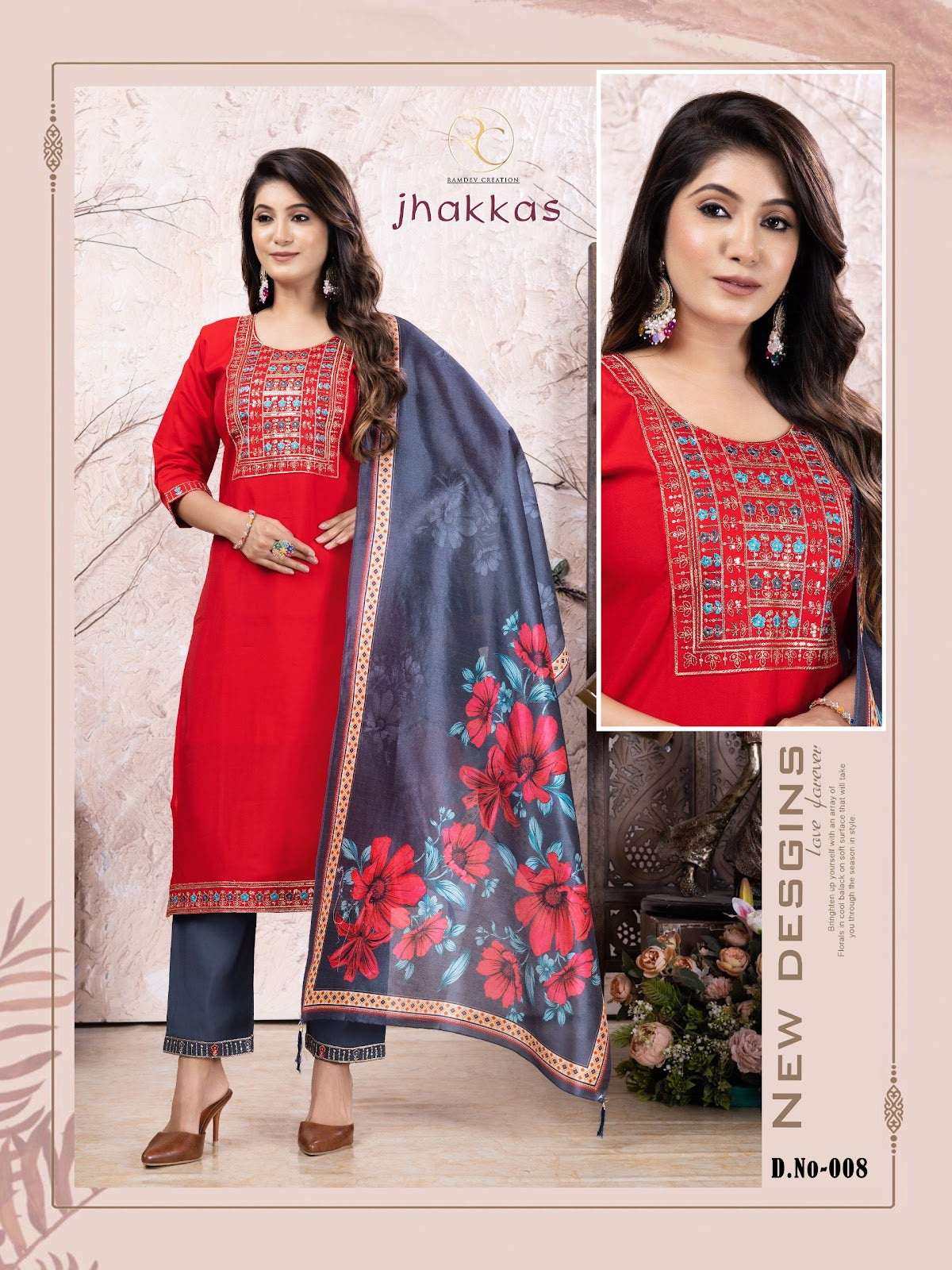 Jhakkas Ramdev Creation Silk Readymade Pant Style Suits Supplier