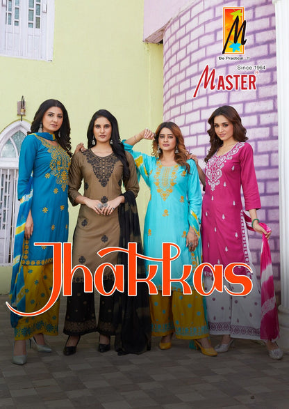 Jhakkas Vol 2 Master Rayon Readymade Plazzo Style Suits Manufacturer Gujarat