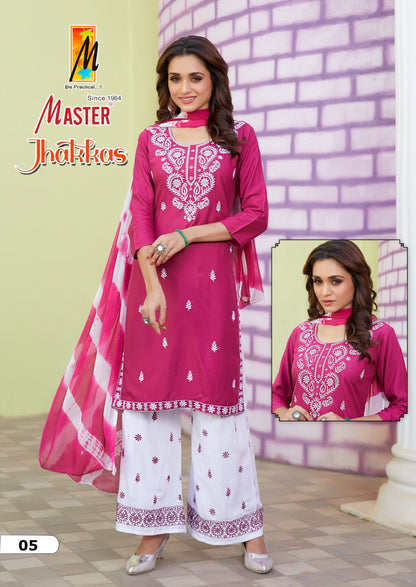 Jhakkas Vol 2 Master Rayon Readymade Plazzo Style Suits Manufacturer Gujarat